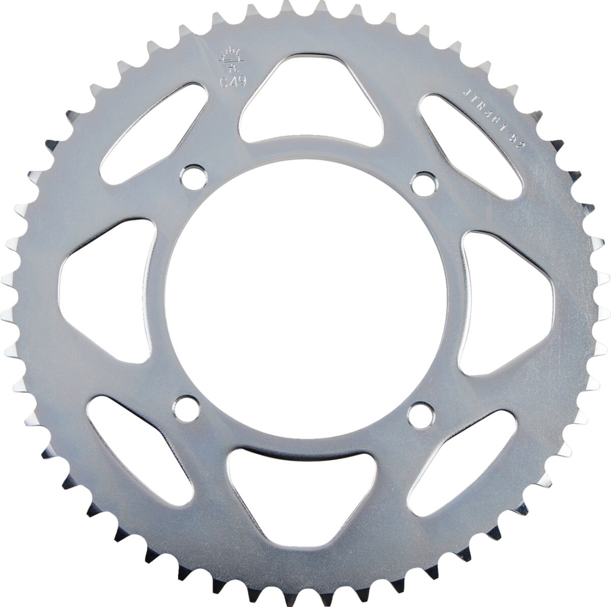 JT SPROCKETS JTR461.52 REAR REPLACEMENT SPROCKET 52 TEETH 420 PITCH NATURAL C49 HIGH CARBON STEEL JTR461.52