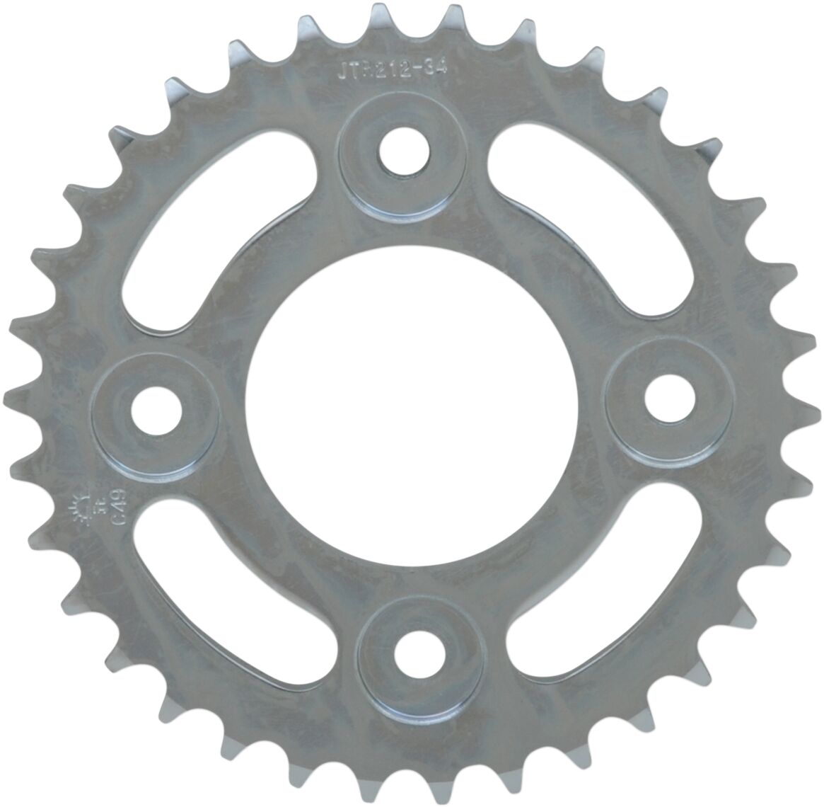 JT SPROCKETS JTR212.34 REAR REPLACEMENT SPROCKET 34 TEETH 420 PITCH NATURAL C49 HIGH CARBON STEEL JTR212.34
