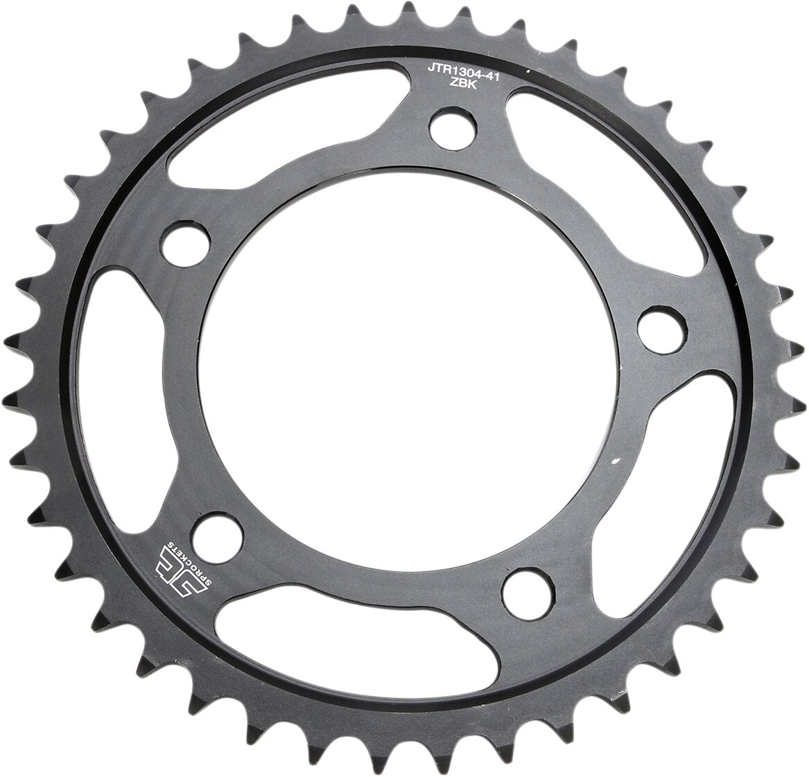 JT SPROCKETS JTR1304.41ZBK REAR REPLACEMENT SPROCKET 41 TEETH 525 PITCH NATURAL C49 HIGH CARBON STEEL JTR1304.41ZBK