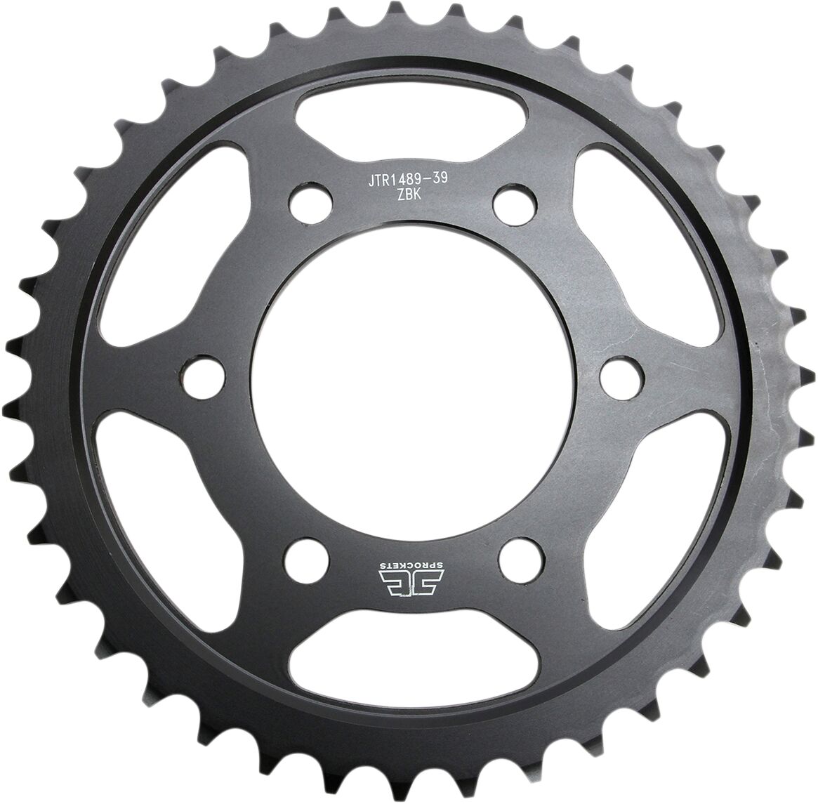 JT SPROCKETS JTR1489.39ZBK REAR REPLACEMENT SPROCKET 39 TEETH 525 PITCH NATURAL C49 HIGH CARBON STEEL JTR1489.39ZBK