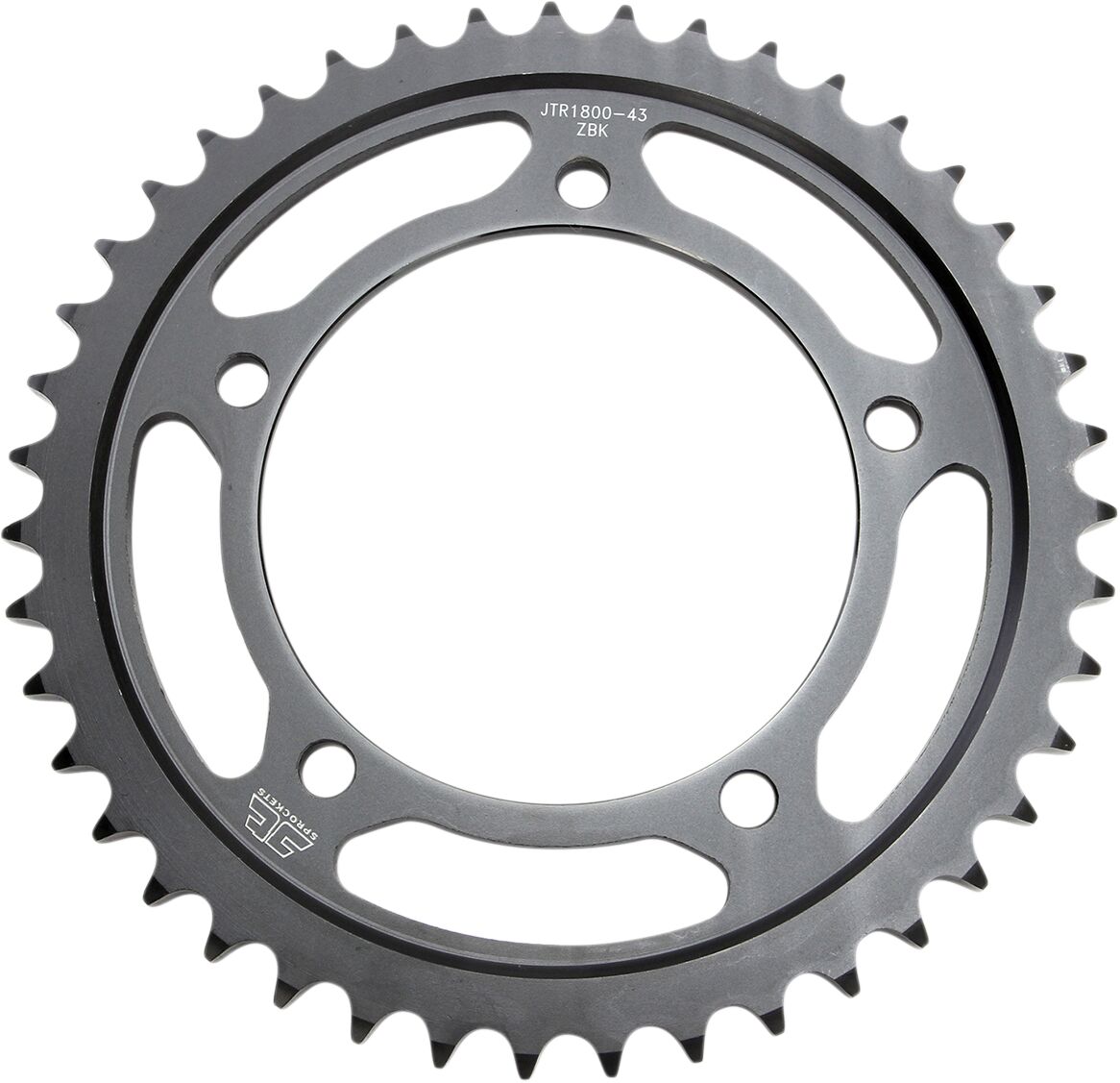 JT SPROCKETS JTR1800.45ZBK REAR REPLACEMENT SPROCKET 45 TEETH 50 PITCH NATURAL C49 HIGH CARBON STEEL JTR1800.45ZBK