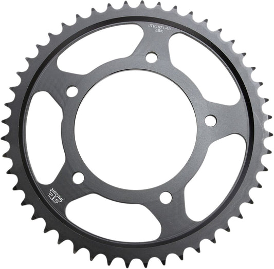 JT SPROCKETS JTR1871.48ZBK REAR REPLACEMENT SPROCKET 48 TEETH 50 PITCH NATURAL C49 HIGH CARBON STEEL JTR1871.48ZBK