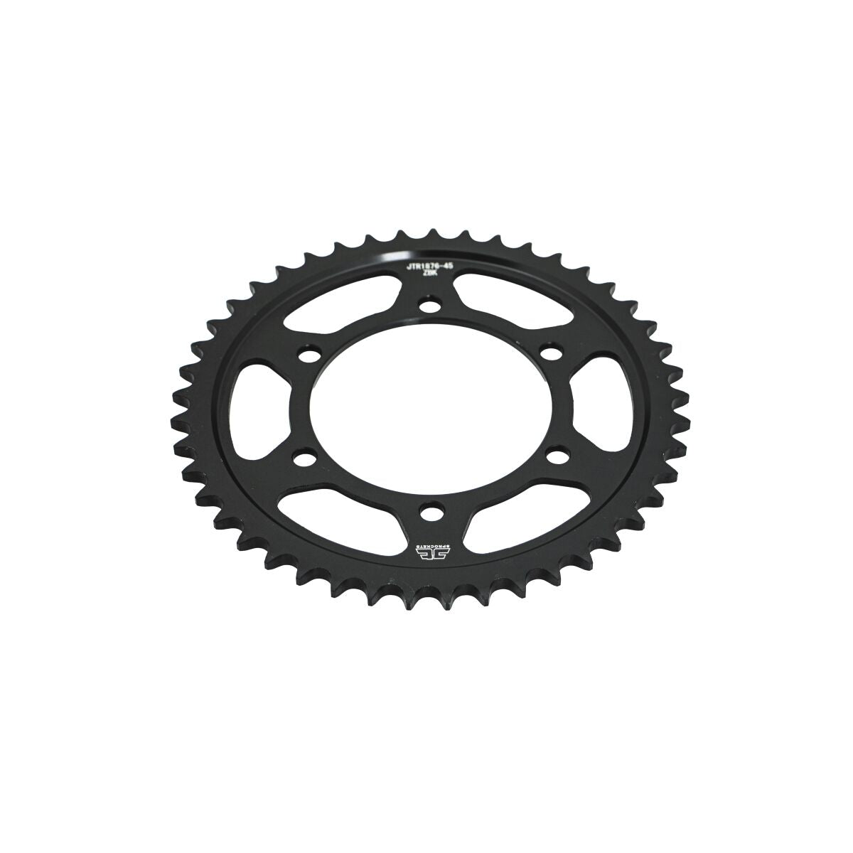 JT SPROCKETS JTR1876.45ZBK REAR REPLACEMENT SPROCKET 45 TEETH 525 PITCH NATURAL C49 HIGH CARBON STEEL JTR1876.45ZBK