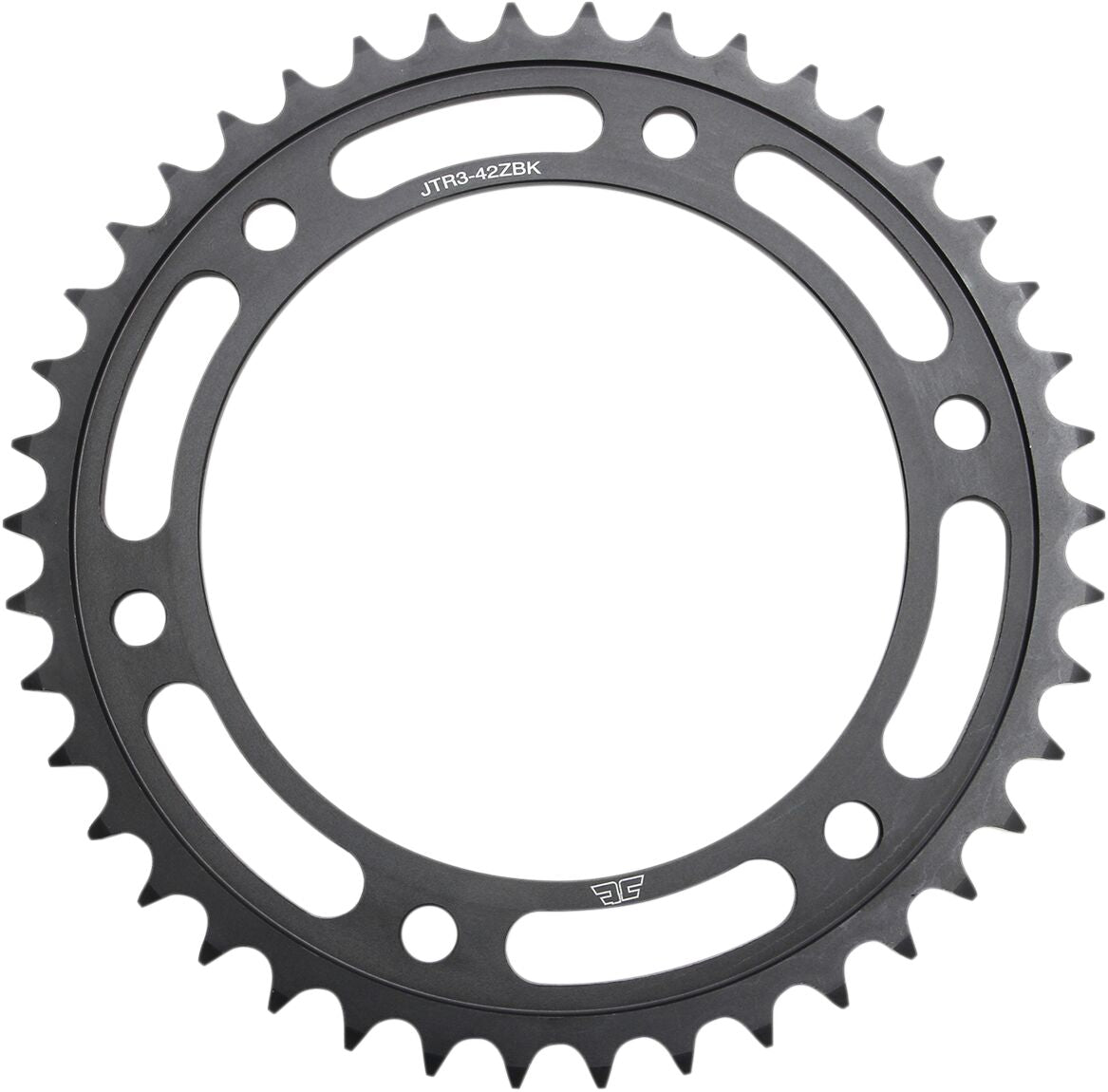 JT SPROCKETS JTR3.42ZBK REAR REPLACEMENT SPROCKET 42 TEETH 525 PITCH BLACK C49 HIGH CARBON STEEL JTR3.42ZBK