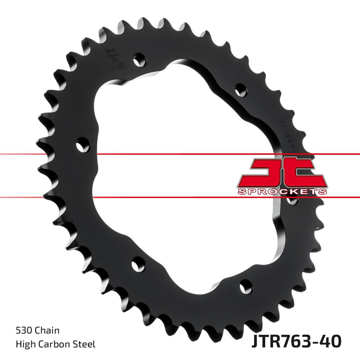 JT SPROCKETS SPROCKET REAR 40T 530 BLK JTR763.40ZBK