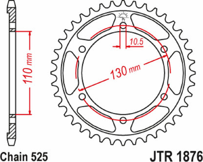 JT SPROCKETS SPROCKET RR YAMAHA 42T JTR1876.42