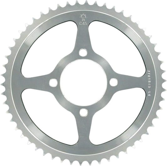 JT SPROCKETS JTR1843.54 REAR REPLACEMENT SPROCKET 54 TEETH 428 PITCH NATURAL C49 HIGH CARBON STEEL JTR1843.54