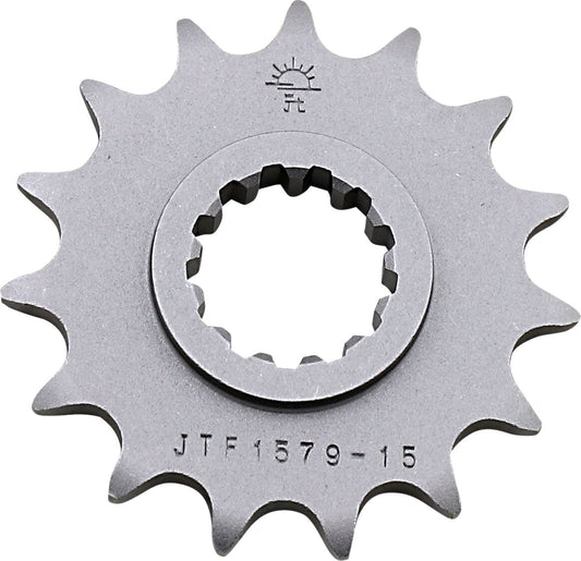 JT SPROCKETS JTF1579.15 FRONT REPLACEMENT SPROCKET 15 TEETH 520 PITCH NATURAL STEEL JTF1579.15