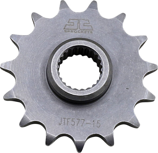 JT SPROCKETS JTF577.15 FRONT REPLACEMENT SPROCKET 15 TEETH 520 PITCH NATURAL STEEL JTF577.15