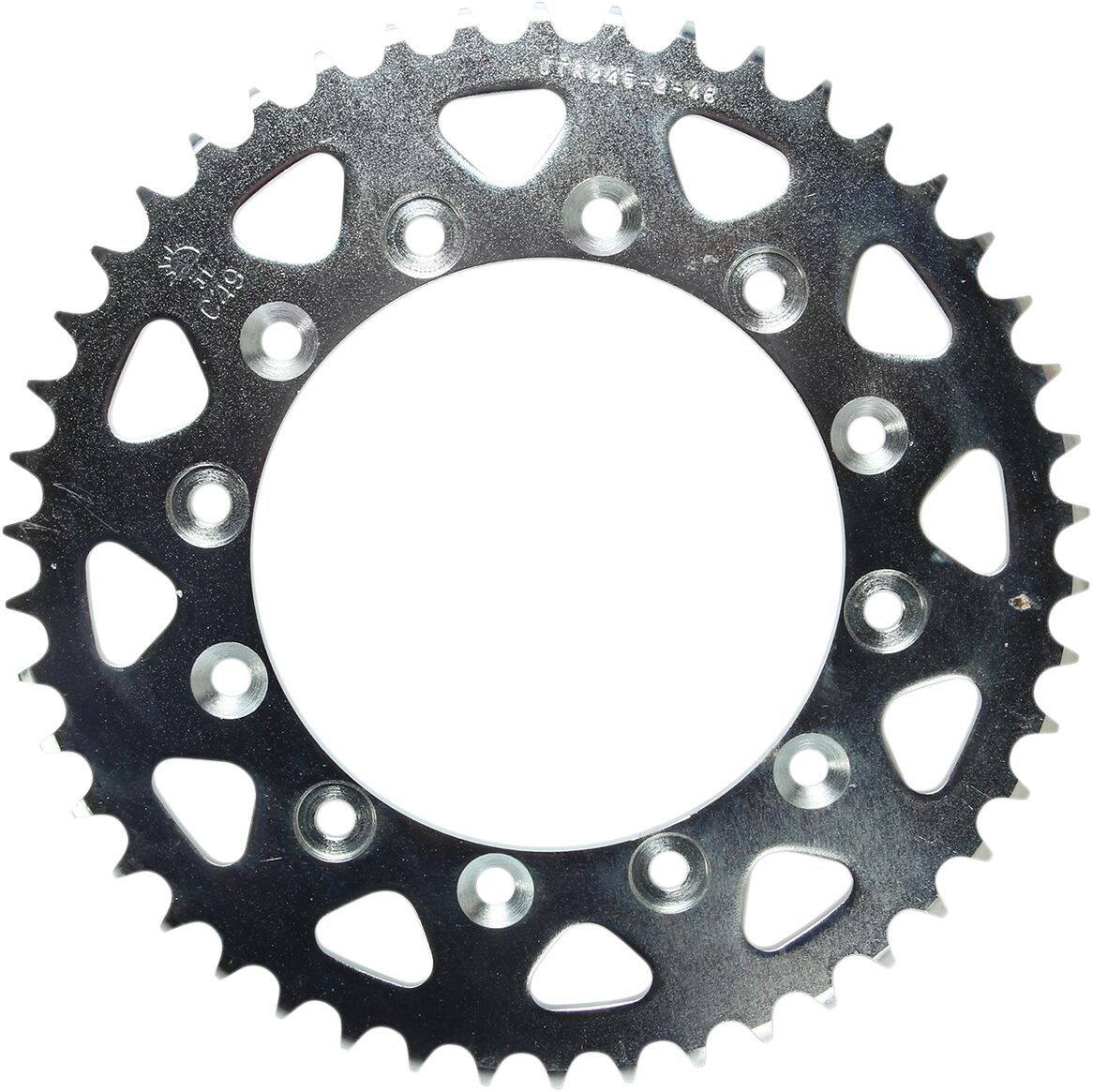 JT SPROCKETS JTR245/2.46 REAR REPLACEMENT SPROCKET 46 TEETH 520 PITCH NATURAL C49 HIGH CARBON STEEL JTR245/2.46