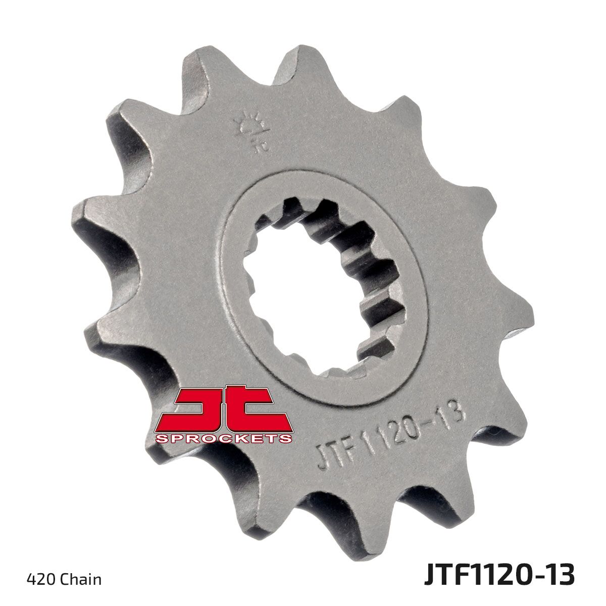 JT SPROCKETS JTF1120.13 FRONT REPLACEMENT SPROCKET 13 TEETH 420 PITCH NATURAL STEEL JTF1120.13