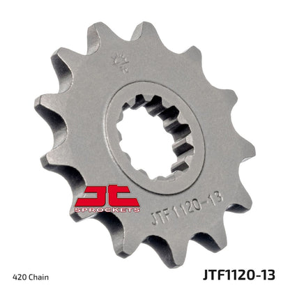 JT SPROCKETS JTF1120.13 FRONT REPLACEMENT SPROCKET 13 TEETH 420 PITCH NATURAL STEEL JTF1120.13