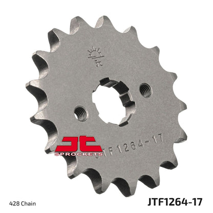 JT SPROCKETS JTF1264.17 FRONT REPLACEMENT SPROCKET 17 TEETH 428 PITCH NATURAL STEEL JTF1264.17
