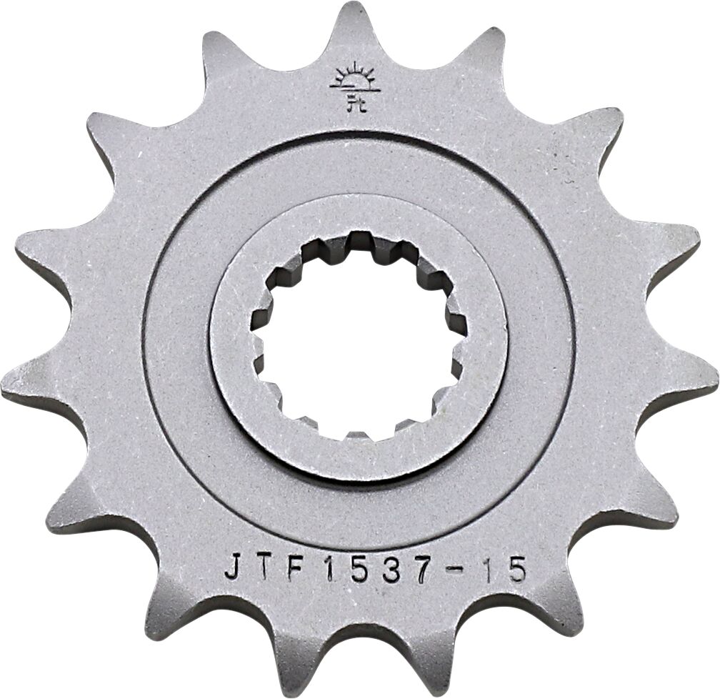 JT SPROCKETS JTF1537.15 FRONT REPLACEMENT SPROCKET 15 TEETH 525 PITCH NATURAL STEEL JTF1537.15