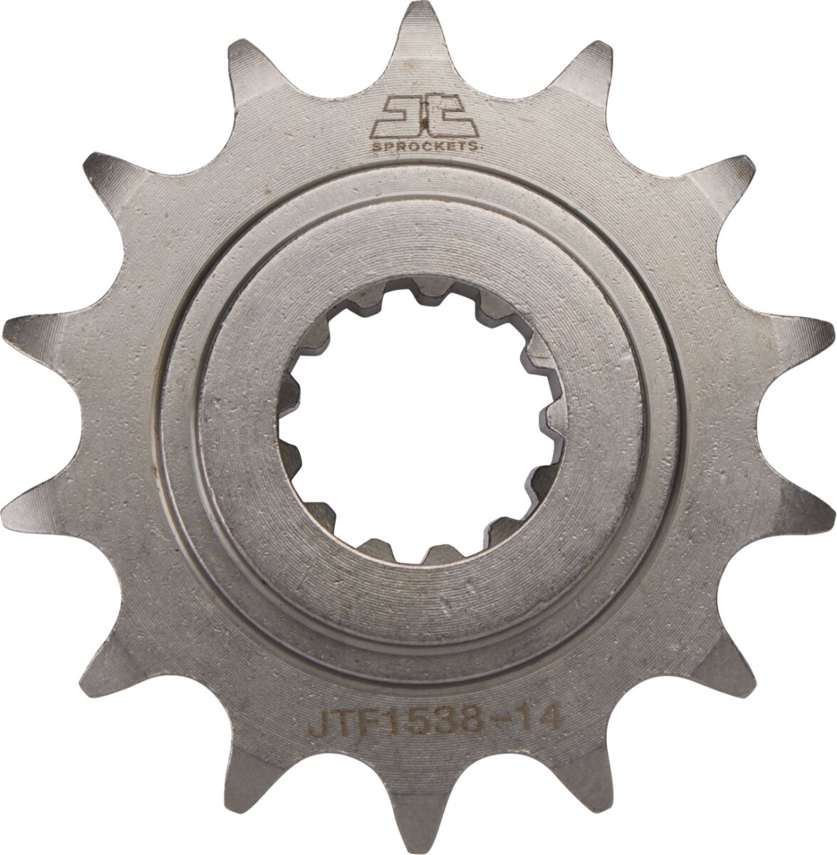 JT SPROCKETS JTF1538.14 FRONT REPLACEMENT SPROCKET 14 TEETH 520 PITCH NATURAL STEEL JTF1538.14
