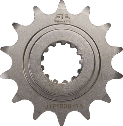 JT SPROCKETS JTF1538.14 FRONT REPLACEMENT SPROCKET 14 TEETH 520 PITCH NATURAL STEEL JTF1538.14