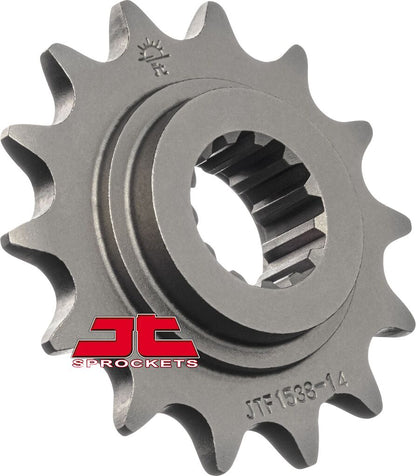 JT SPROCKETS JTF1538.14 FRONT REPLACEMENT SPROCKET 14 TEETH 520 PITCH NATURAL STEEL JTF1538.14