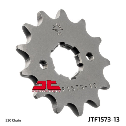 JT SPROCKETS JTF1573.13 FRONT REPLACEMENT SPROCKET 13 TEETH 520 PITCH NATURAL STEEL JTF1573.13