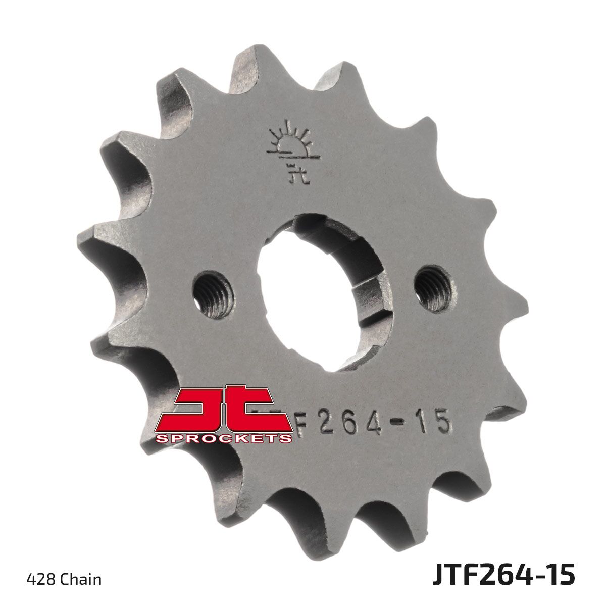 JT SPROCKETS JTF264.15 FRONT REPLACEMENT SPROCKET 15 TEETH 428 PITCH NATURAL STEEL JTF264.15
