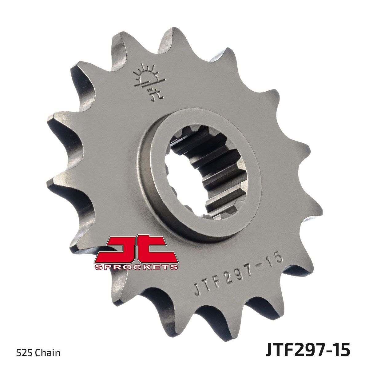 JT SPROCKETS JTF297.15 FRONT REPLACEMENT SPROCKET 15 TEETH 525 PITCH NATURAL STEEL JTF297.15