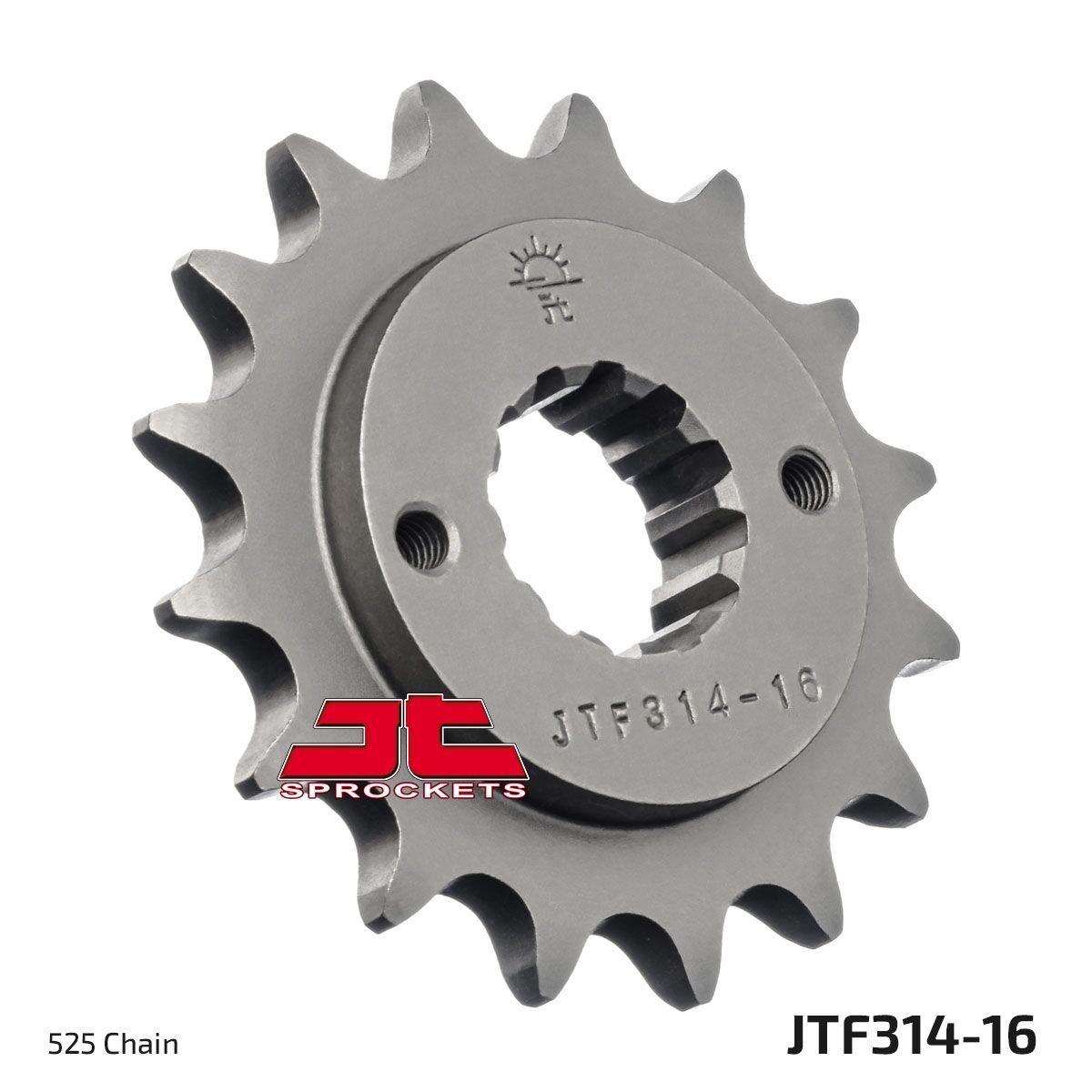 JT SPROCKETS JTF314.16 FRONT REPLACEMENT SPROCKET 16 TEETH 525 PITCH NATURAL STEEL JTF314.16