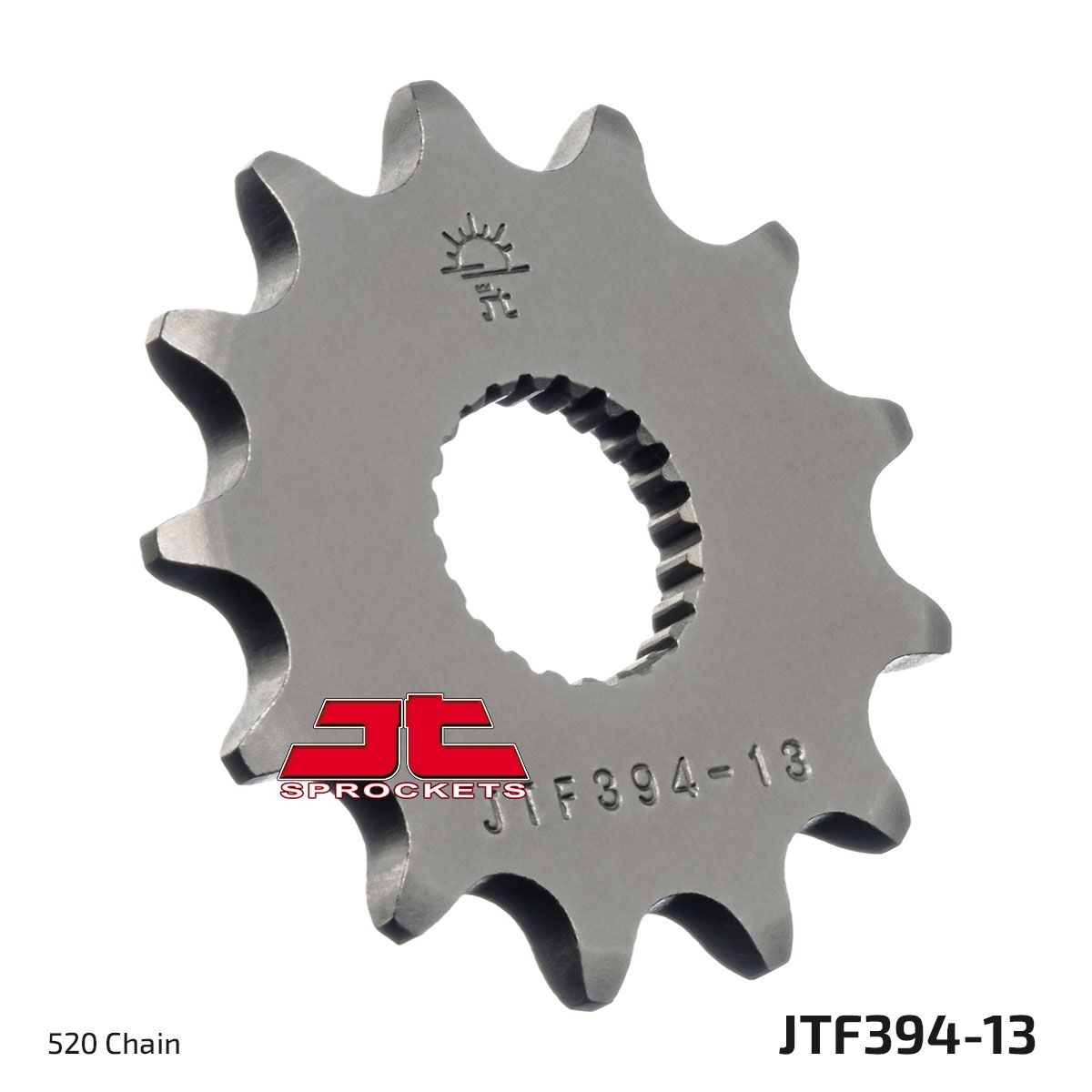 JT SPROCKETS JTF394.13 FRONT REPLACEMENT SPROCKET 13 TEETH 520 PITCH NATURAL STEEL JTF394.13