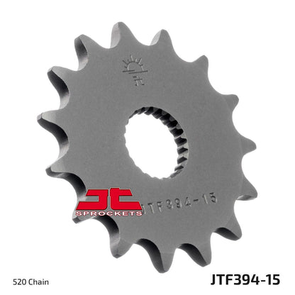 JT SPROCKETS JTF394.15 FRONT REPLACEMENT SPROCKET 15 TEETH 520 PITCH NATURAL STEEL JTF394.15