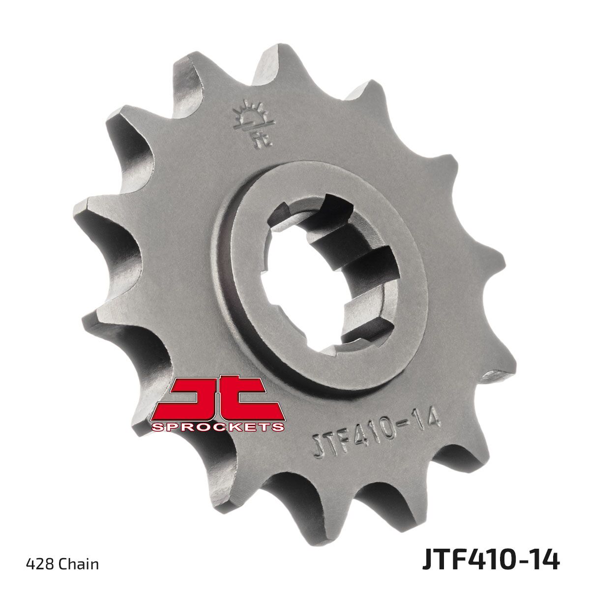 JT SPROCKETS JTF410.14 FRONT REPLACEMENT SPROCKET 14 TEETH 428 PITCH NATURAL STEEL JTF410.14