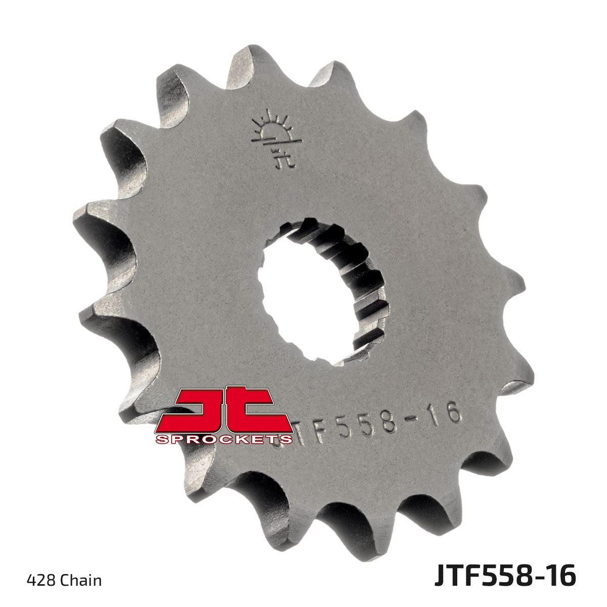 JT SPROCKETS JTF558.16 FRONT REPLACEMENT SPROCKET 16 TEETH 428 PITCH NATURAL STEEL JTF558.16