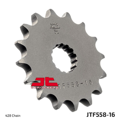 JT SPROCKETS JTF558.16 FRONT REPLACEMENT SPROCKET 16 TEETH 428 PITCH NATURAL STEEL JTF558.16