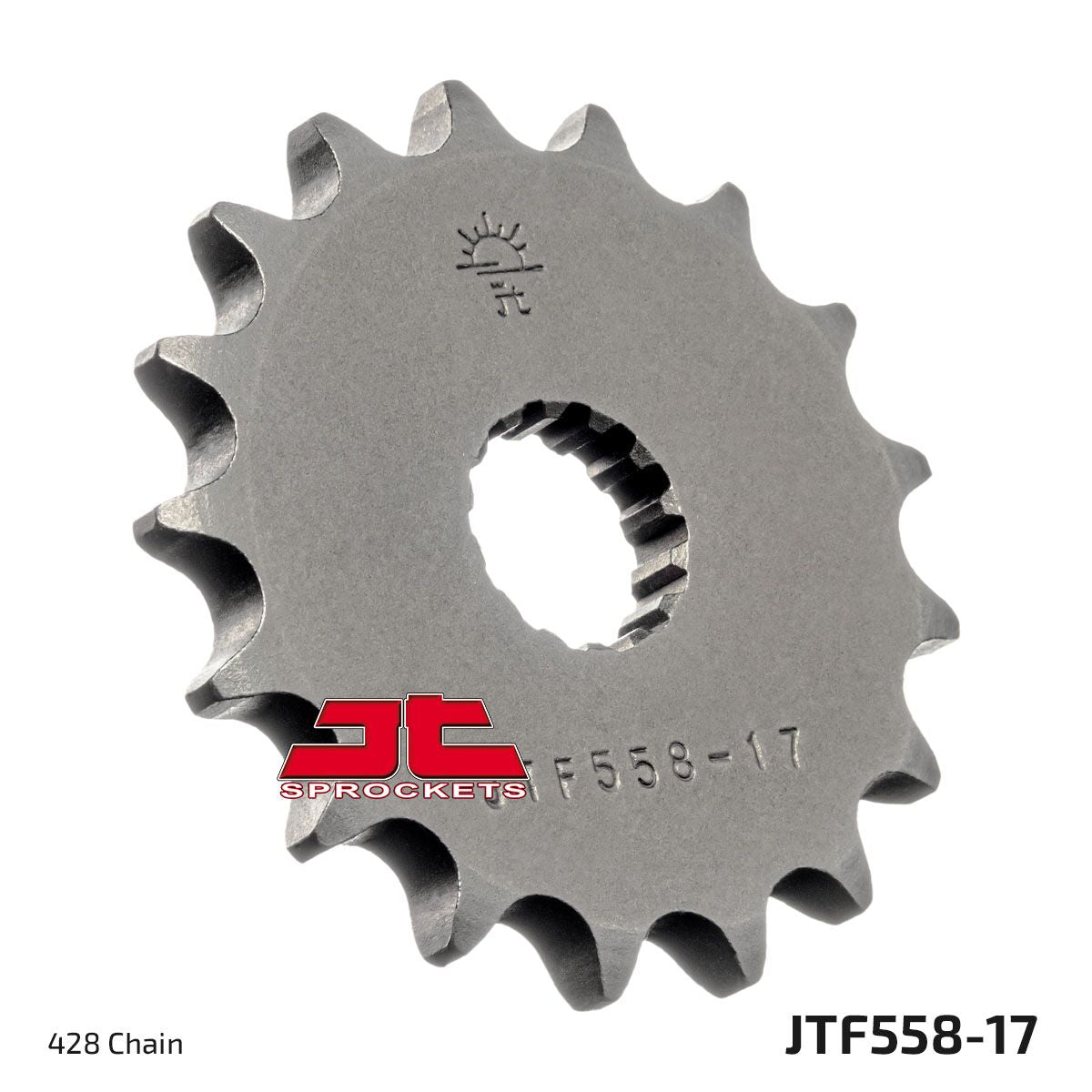 JT SPROCKETS JTF558.17 FRONT REPLACEMENT SPROCKET 17 TEETH 428 PITCH NATURAL STEEL JTF558.17