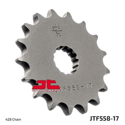 JT SPROCKETS JTF558.17 FRONT REPLACEMENT SPROCKET 17 TEETH 428 PITCH NATURAL STEEL JTF558.17