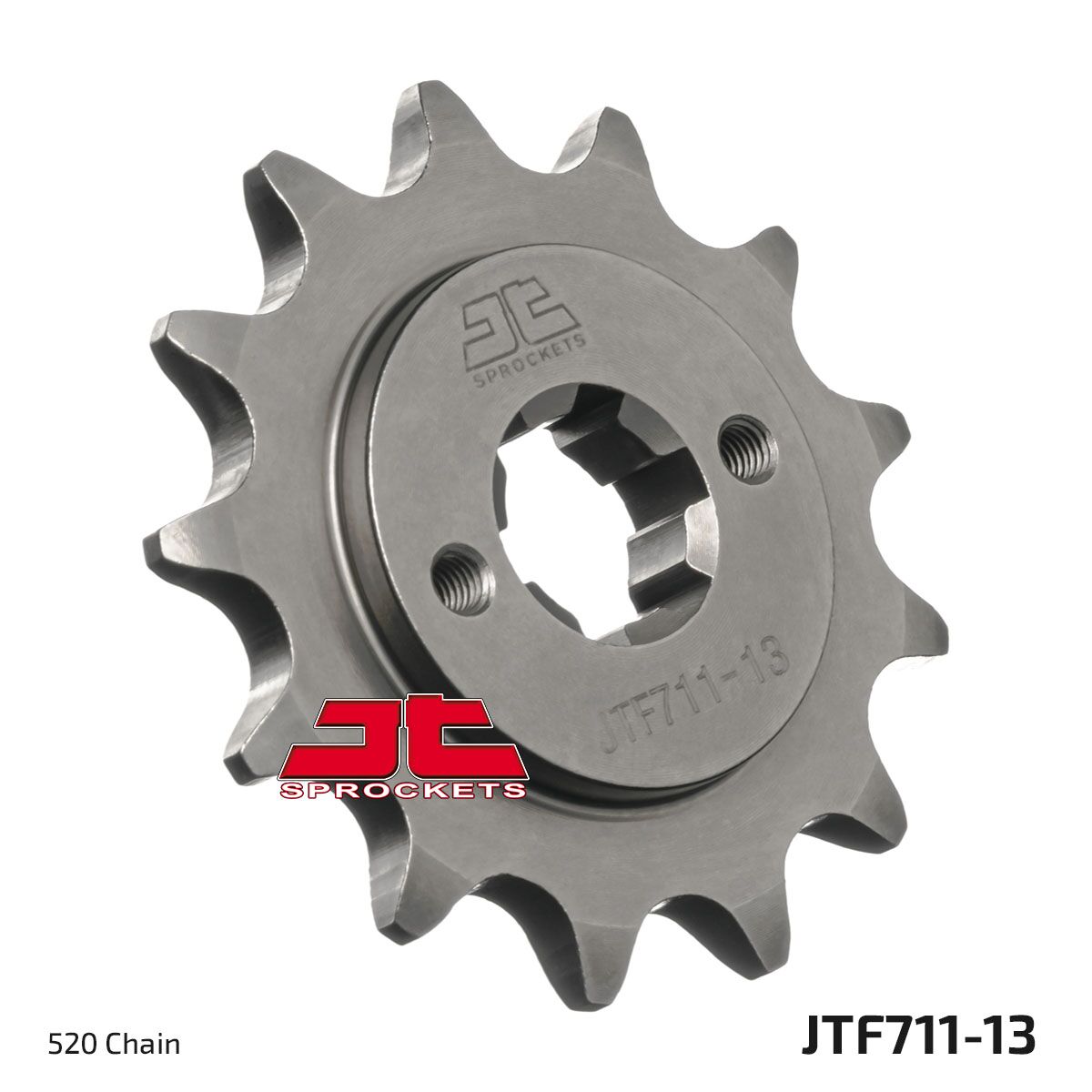 JT SPROCKETS JTF711.13 FRONT REPLACEMENT SPROCKET 13 TEETH 520 PITCH NATURAL STEEL JTF711.13