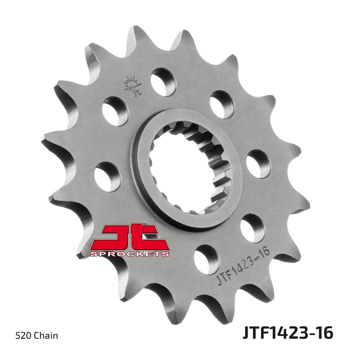 JT SPROCKETS JTF1423.16 FRONT REPLACEMENT SPROCKET 16 TEETH 520 PITCH NATURAL STEEL JTF1423.16