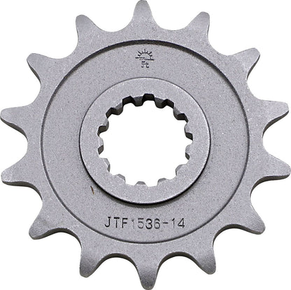 JT SPROCKETS JTF1536.14 FRONT REPLACEMENT SPROCKET 14 TEETH 520 PITCH NATURAL CHROMOLY STEEL ALLOY JTF1536.14