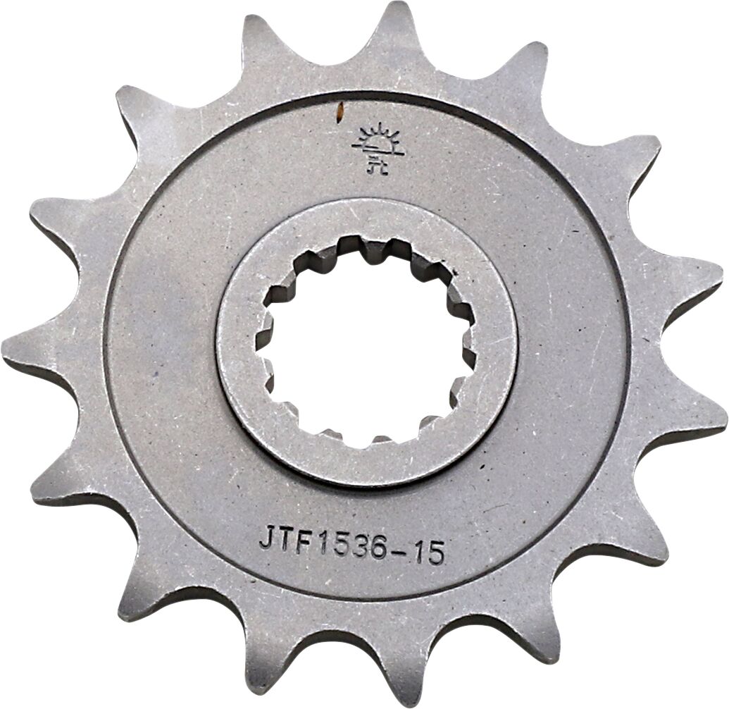 JT SPROCKETS JTF1536.15 FRONT REPLACEMENT SPROCKET 15 TEETH 520 PITCH NATURAL CHROMOLY STEEL ALLOY JTF1536.15