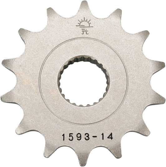 JT SPROCKETS JTF1593.14 FRONT REPLACEMENT SPROCKET 14 TEETH 520 PITCH NATURAL CHROMOLY STEEL ALLOY JTF1593.14