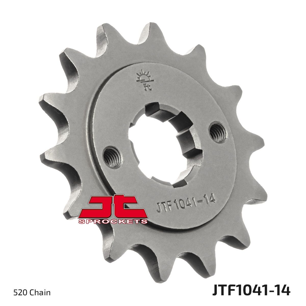 JT SPROCKETS JTF104114 FRONT REPLACEMENT SPROCKET 14 TEETH 520 PITCH NATURAL CHROMOLY STEEL ALLOY JTF1041.14