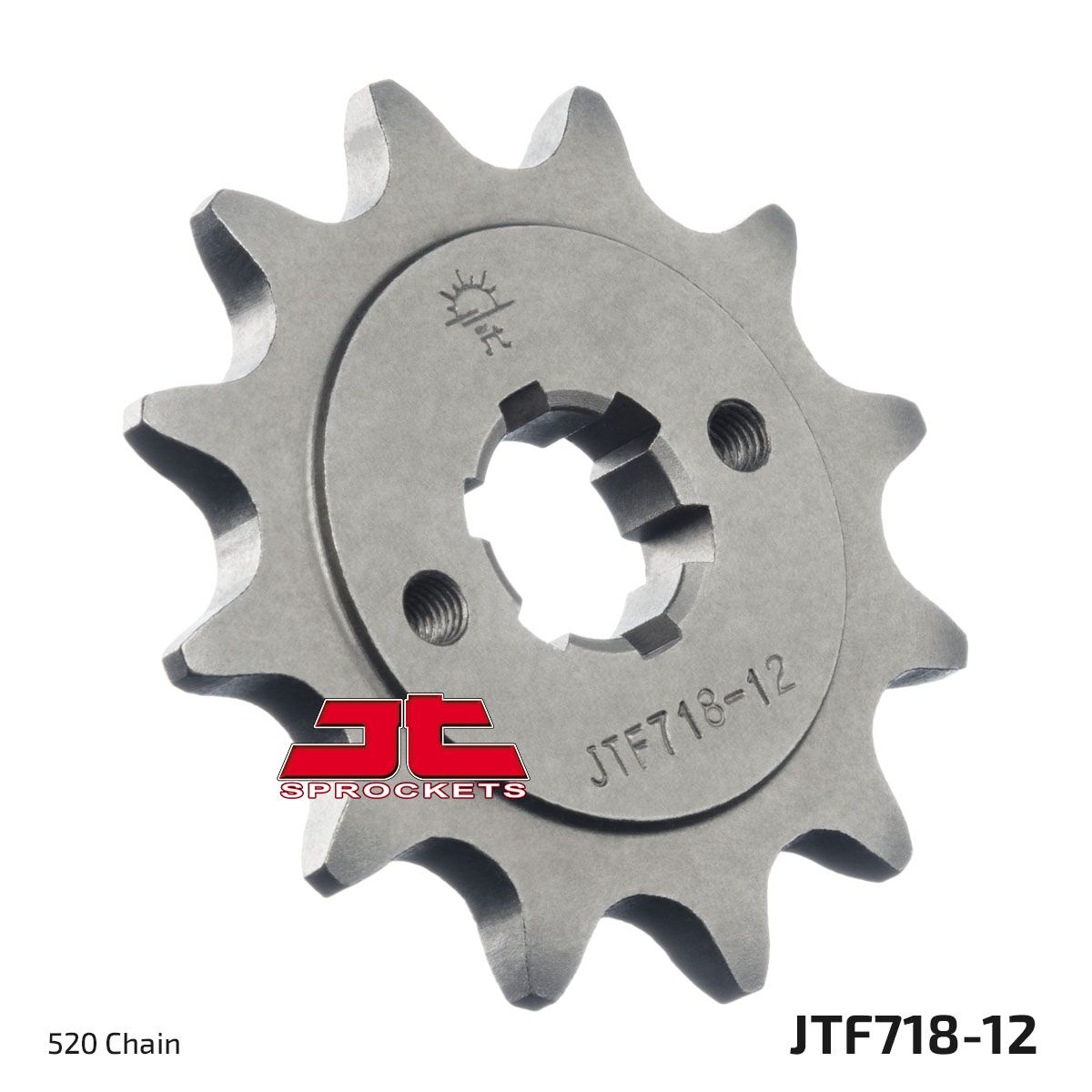 JT SPROCKETS JTF718.12 FRONT REPLACEMENT SPROCKET 12 TEETH 520 PITCH NATURAL CHROMOLY STEEL ALLOY JTF718.12