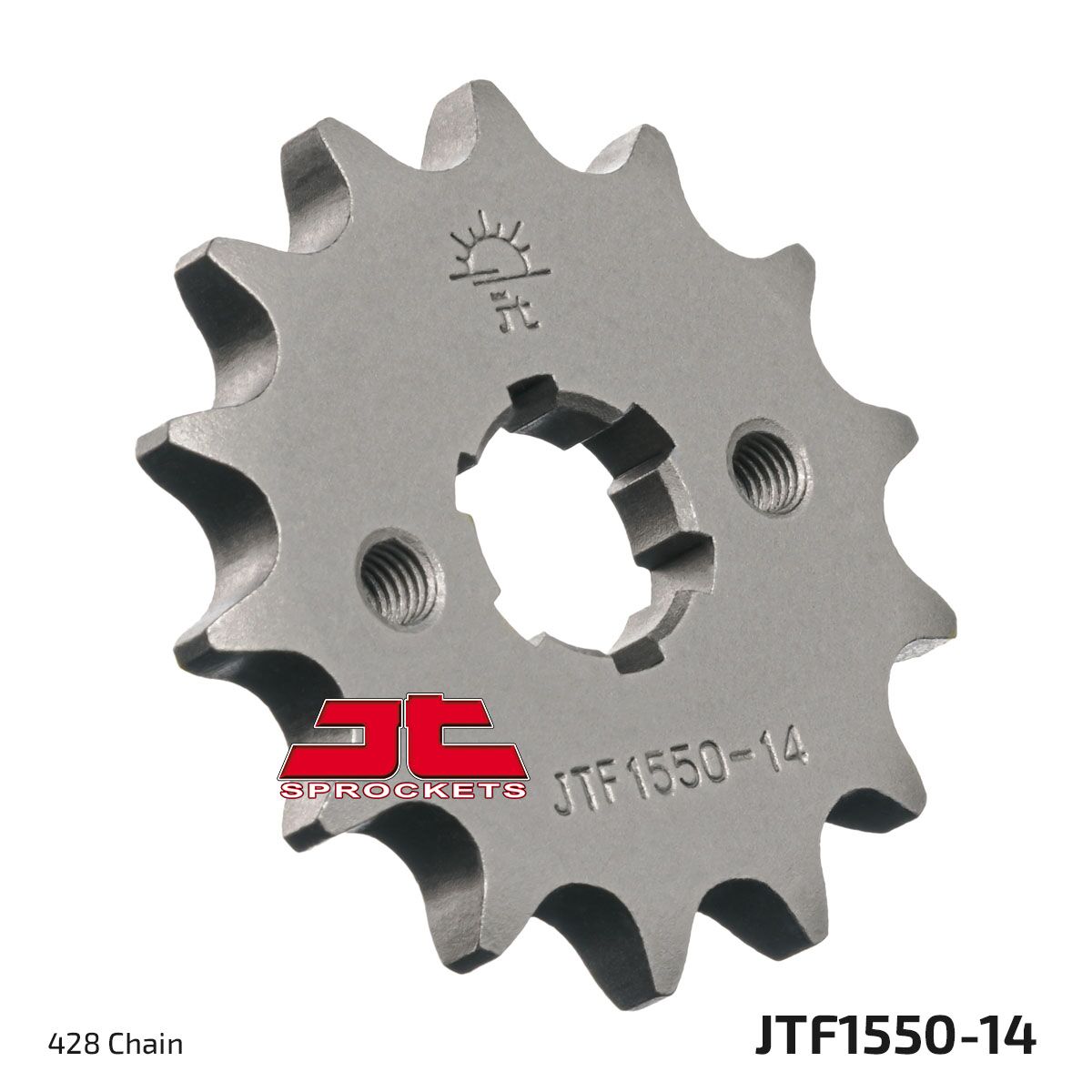 JT SPROCKETS JTF1550.14 FRONT REPLACEMENT SPROCKET 14 TEETH 428 PITCH NATURAL CHROMOLY STEEL ALLOY JTF1550.14