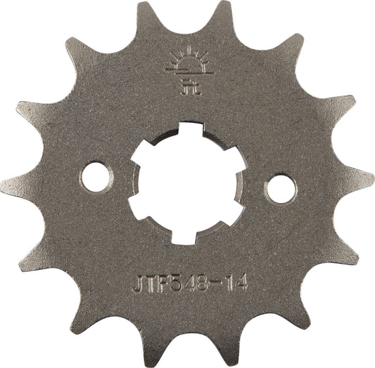 JT SPROCKETS JTF548.14 FRONT REPLACEMENT SPROCKET 14 TEETH 428 PITCH NATURAL CHROMOLY STEEL ALLOY JTF548.14