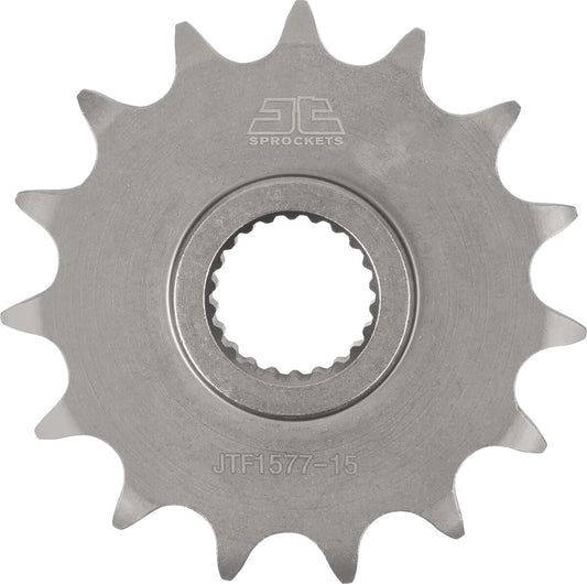 JT SPROCKETS JTF1577.15 FRONT REPLACEMENT SPROCKET 15 TEETH 520 PITCH NATURAL CHROMOLY STEEL ALLOY JTF1577.15