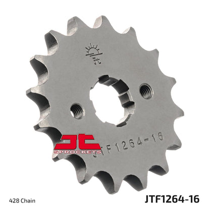 JT SPROCKETS JTF1264.16 FRONT REPLACEMENT SPROCKET 16 TEETH 428 PITCH NATURAL CHROMOLY STEEL ALLOY JTF1264.16