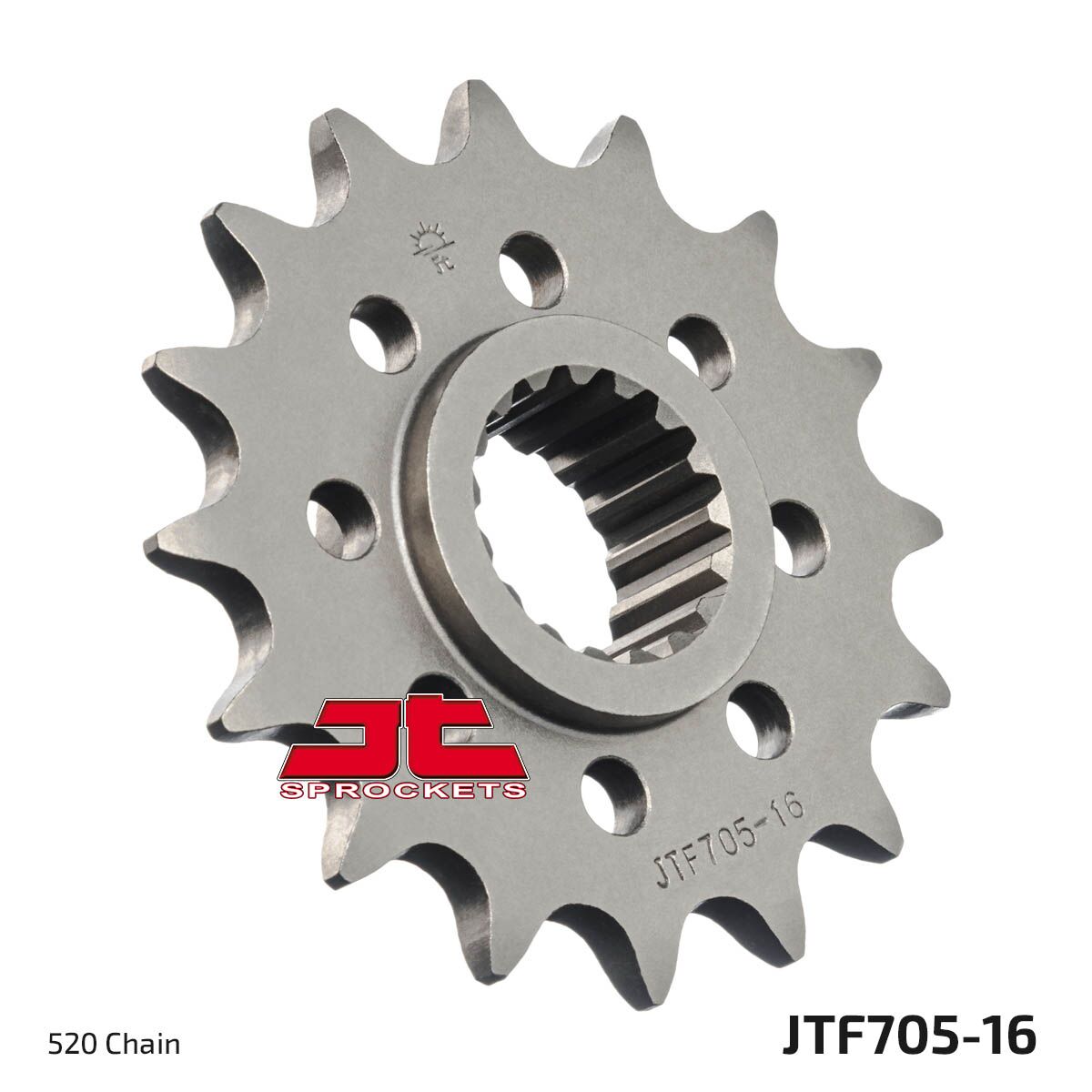 JT SPROCKETS JTF705.16 FRONT REPLACEMENT SPROCKET 16 TEETH 520 PITCH NATURAL CHROMOLY STEEL ALLOY JTF705.16