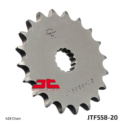 JT SPROCKETS JTF558.20 FRONT REPLACEMENT SPROCKET 20 TEETH 428 PITCH NATURAL CHROMOLY STEEL ALLOY JTF558.20