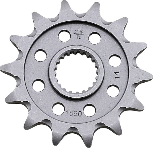 JT SPROCKETS JTF1590.14SC FRONT SELF CLEANING SPROCKET 14 TEETH 520 PITCH NATURAL STEEL JTF1590.14SC