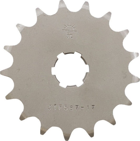 JT SPROCKETS JTF567.17 FRONT REPLACEMENT SPROCKET 17 TEETH 530 PITCH NATURAL CHROMOLY STEEL ALLOY JTF567.17