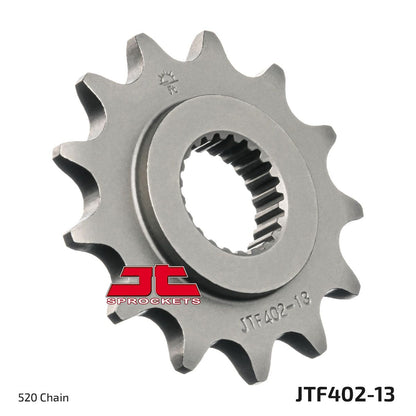 JT SPROCKETS JTF402.13 FRONT REPLACEMENT SPROCKET 13 TEETH 520 PITCH NATURAL CHROMOLY STEEL ALLOY JTF402.13