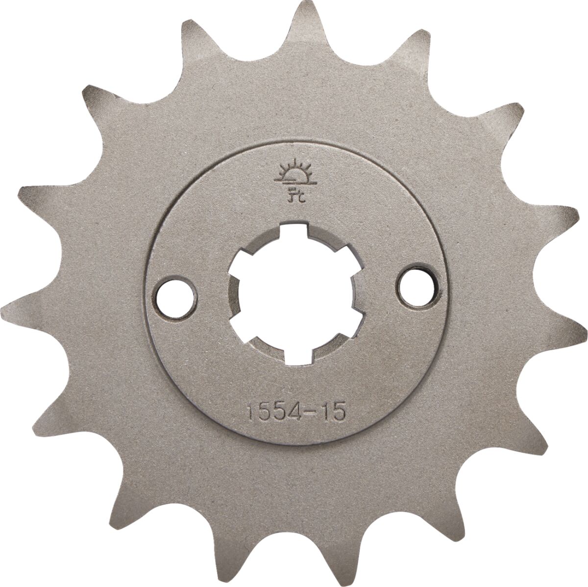 JT SPROCKETS JTF1554.15 FRONT REPLACEMENT SPROCKET 15 TEETH 520 PITCH NATURAL SCM420 CHROMOLY STEEL ALLOY JTF1554.15