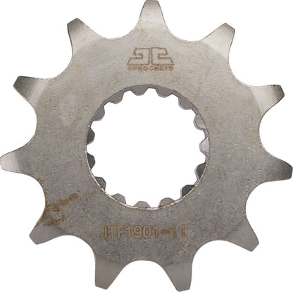 JT SPROCKETS JTF1901.11 FRONT REPLACEMENT SPROCKET 11 TEETH 520 PITCH NATURAL SCM420 CHROMOLY STEEL ALLOY JTF1901.11